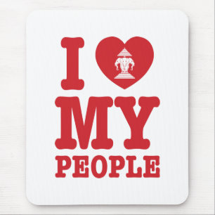 Tapis De Souris I Heart (Love) Erawan My Lao People