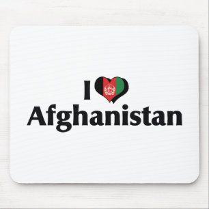 Tapis De Souris I Love Afghanistan Flag