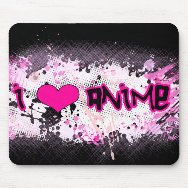 Tapis De Souris I Love Anime Mousepad (Devant)