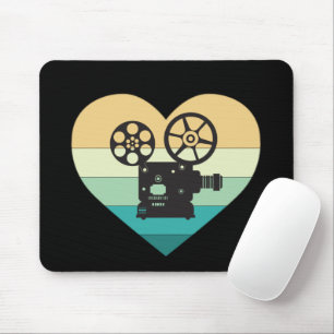 Tapis De Souris I Love Cinema Retro Projecteur de film