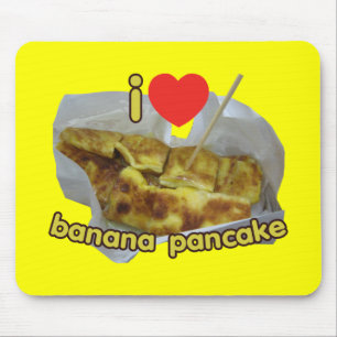 Tapis De Souris I Love (Coeur) Banana Pancake ... Thai Street Food