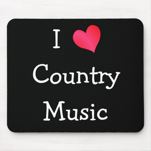 Tapis De Souris I Love Country Music (Devant)