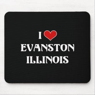 Tapis De Souris I Love Evanston, Illinois