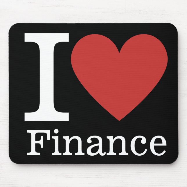 Tapis De Souris I ❤️ Love Finance - Département des Finances - (Devant)