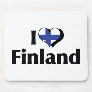 Tapis De Souris I Love Finland Flag