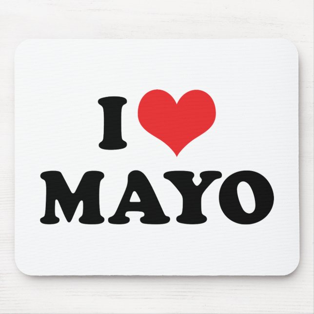 Tapis De Souris I Love Heart Mayo - Mayonnaise Lover (Devant)