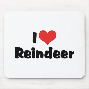 Tapis De Souris I Love Heart Reindeer