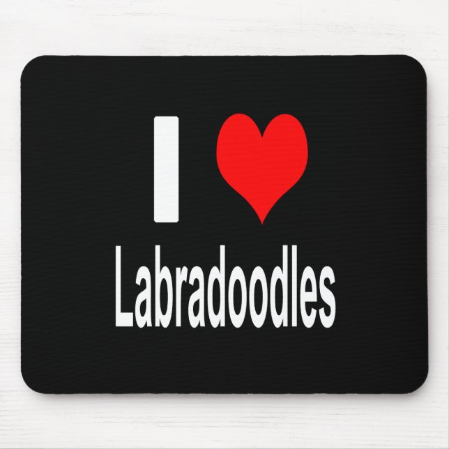 Tapis De Souris I Love Labradoodles (Devant)
