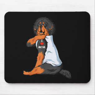 Tapis De Souris I Love Maman Tattoo Tibétain Mastiff Maman Amoureu