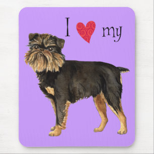 Tapis De Souris I Love my Brussels Griffon