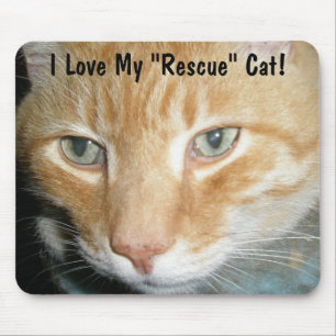 Tapis De Souris I Love My "Rescue" Cat! Mousepad