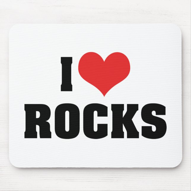 Tapis De Souris I Love Rocks - Rock Géologie Géologue Lover (Devant)