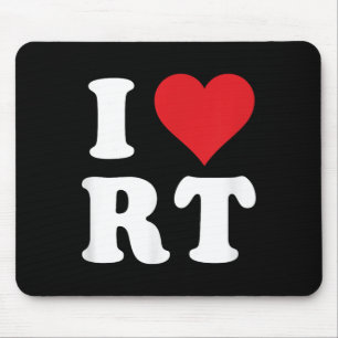 Tapis De Souris I Love Rt Initiales I Heart R.t. Prénom R