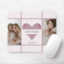 "I Love You Mom" Photos personnalisées Pad Souris