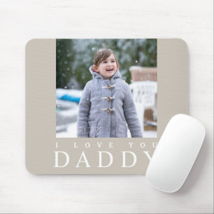 Tapis De Souris I Love You Papa Photo Enfant