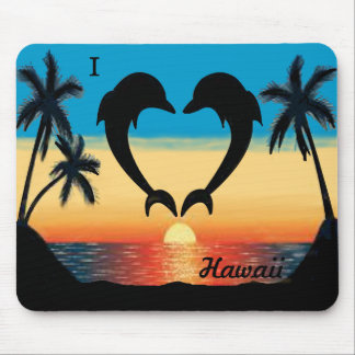 Tapis De Souris I palmiers de coucher du soleil d'océan d'Hawaï