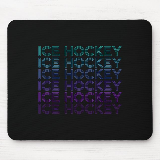 Tapis De Souris Ice Hockey Retro  (Devant)