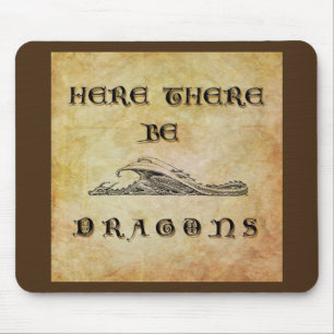 Tapis De Souris Ici Il Y A Des Dragons