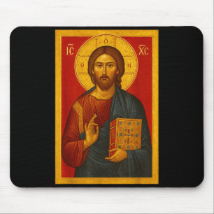 Tapis De Souris Icône orthodoxe de Jésus-Christ Pantocrator 