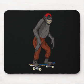 Tapis De Souris Idée cadeau drôle de singe de skateboard pour Skat