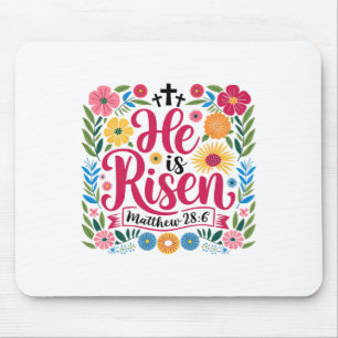 Tapis De Souris Il Est Ressuscité Jésus-Christ Heureux Bible de Pâ