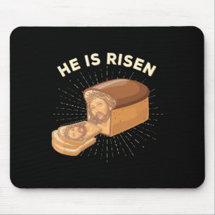 Tapis De Souris Il Est Ressuscité Jésus Christ Pun Pâques Christia