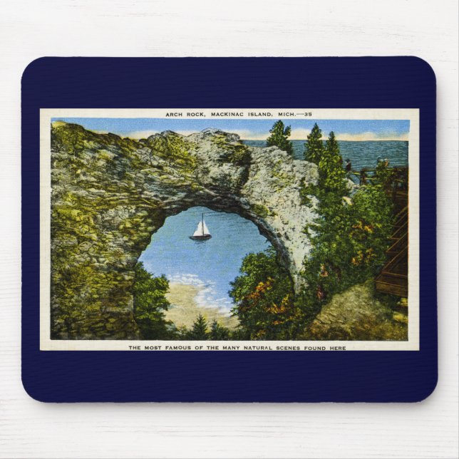 Tapis De Souris Île de Mackinac de roche de voûte, Michigan (Devant)