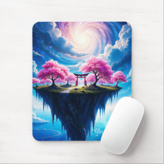 Tapis De Souris Île flottante Art Sakura