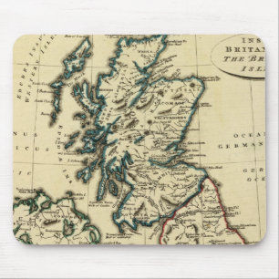 Tapis De Souris Îles britanniques avec leurs frontières