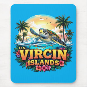 Tapis De Souris Îles Vierges américaines Caraïbes