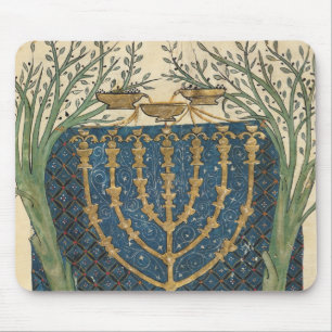 Tapis De Souris Illumination d'un menorah, de