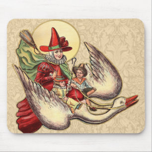 Tapis De Souris Illustration Antique de l'Enfant de Mère l'Oie