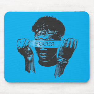 Tapis De Souris Illustration d'art de rue motivant avec un bandeau