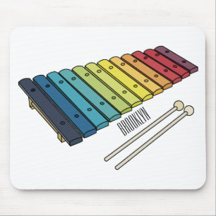 Tapis De Souris Illustration de bande dessinée en Xylophone