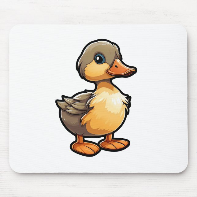 Tapis De Souris Illustration de canard de dessin (Devant)