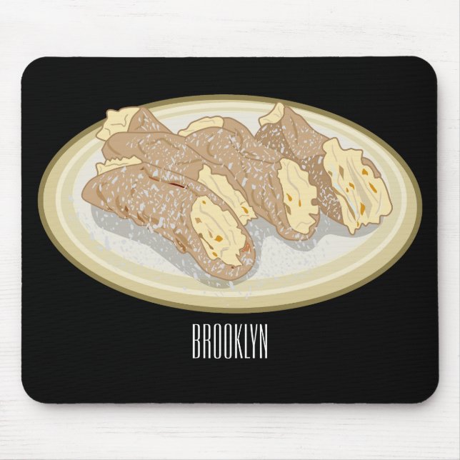 Tapis De Souris Illustration de Cannoli (Devant)