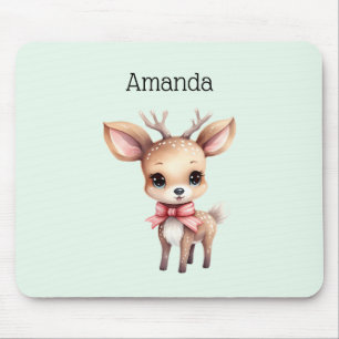 Tapis De Souris Illustration de cartoon de bébé cerf mignon