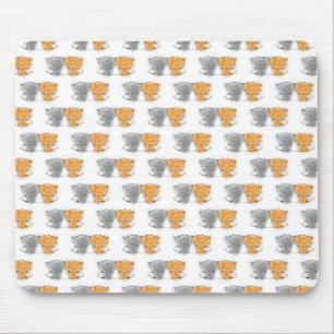 Tapis De Souris Illustration de chatons adorables et duveteux Art 