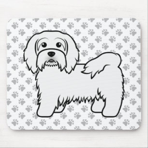 Tapis De Souris Illustration de chien caricaturé mignon du Havanai