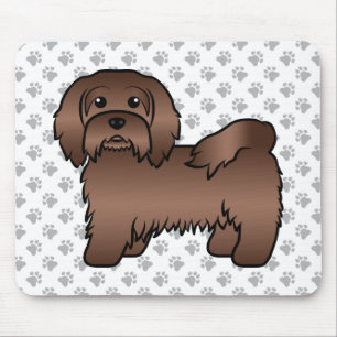 Tapis De Souris Illustration de chien de dessin animé mignon Havan