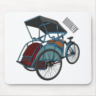 Tapis De Souris Illustration de cyclo-pousse