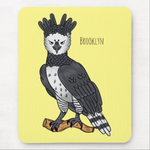 Tapis De Souris Illustration de dessin animé d'aigle harpie