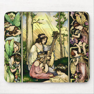 Tapis De Souris Illustration de fée Art nouveau