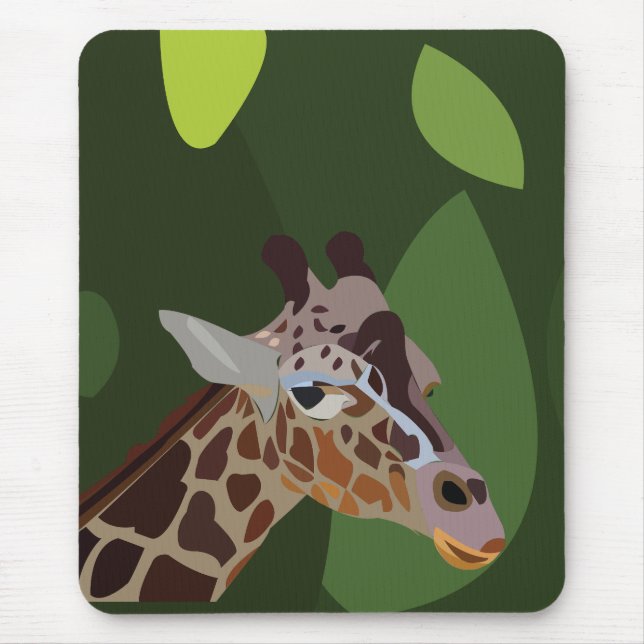 Tapis De Souris Illustration de girafe animal (Devant)