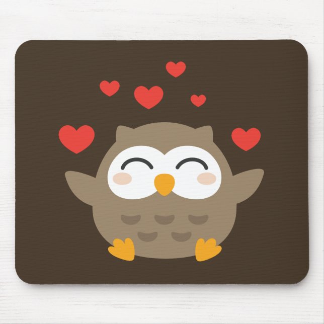 Tapis De Souris Illustration de I Owl You (Devant)
