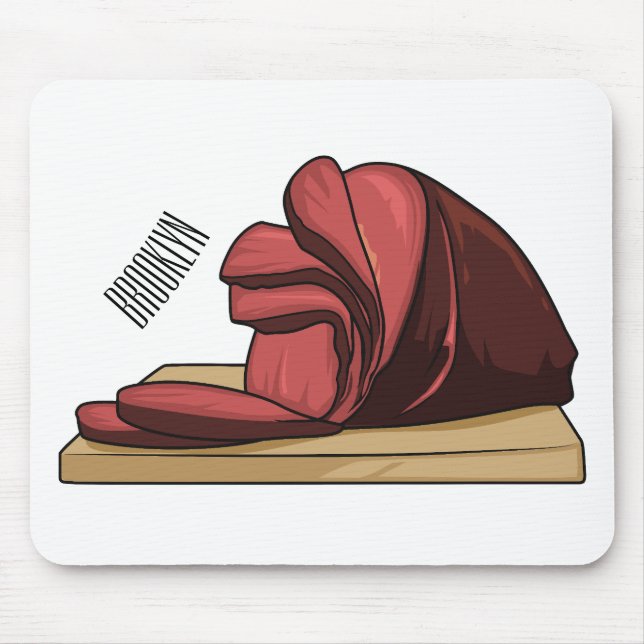 Tapis De Souris Illustration de jambon (Devant)