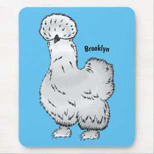 Tapis De Souris Illustration de la caricature du poulet Silkie