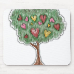 Tapis De Souris Illustration de l'arbre généalogique mignon