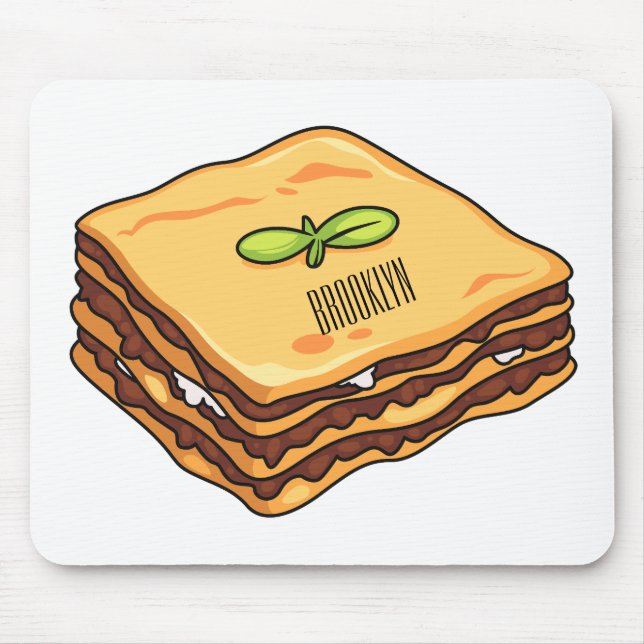 Tapis De Souris Illustration de Lasagna (Devant)