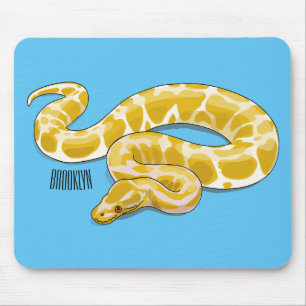 Tapis De Souris illustration de serpent python birman de dessin an